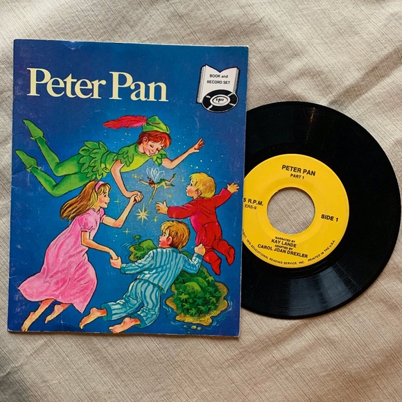 Educational Reading Service Other - 1970 Peter Pan book and record set